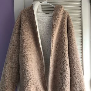 Zaful hooded teddy coat